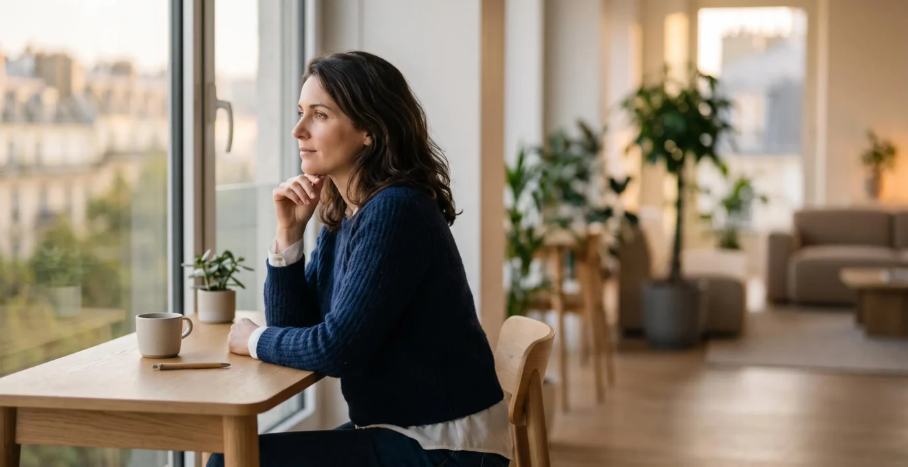 Un salarié pensif dans un bureau lumineux, symbolisant le dilemme entre accepter ou refuser la mutuelle d'entreprise obligatoire